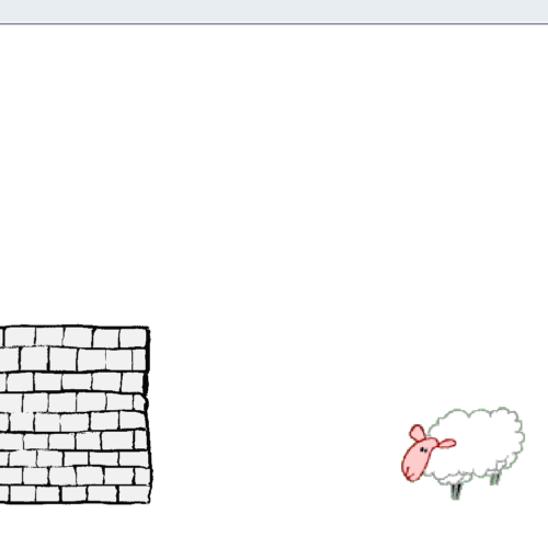 овца и стена урок по детскому программированию на Scratch