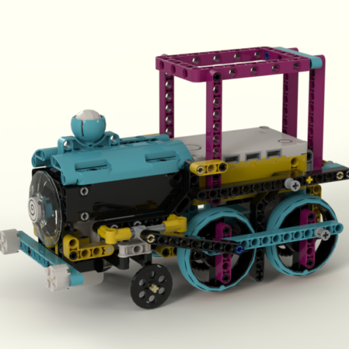 паровоз Lego Spike Prime инструкция по сборке скачать в формате PDF пошаговая схема поезд локомотив для уроков по робототехнике