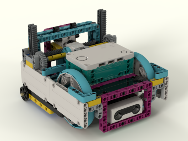 Тележка - манипулятор Lego Spike Prime инструкция по сборке скачать в формате PDF пошаговая схема сборки для уроков по робототехнике