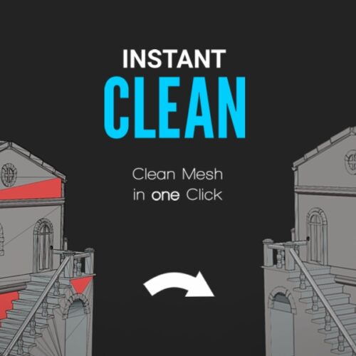 Instant Clean 1.2 — это аддон Blender для очистки сетки одним щелчком мыши для Blender, включающий простую в использовании систему пресетов.