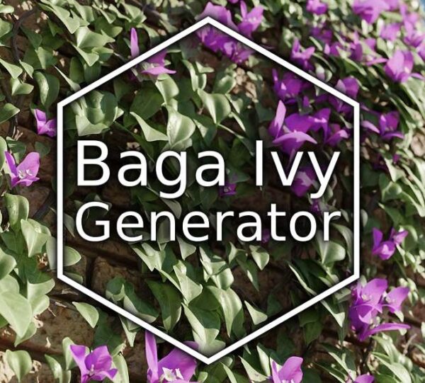 Baga Ivy Generator скачать аддон Blender генератор цветов, травы, растительности, природа, красота