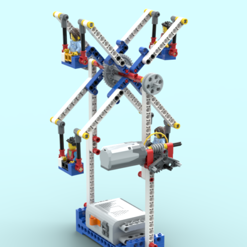 Lego 9686 Колесо обозрения инструкция PDF технология физика механика скачать пошаговую схему робота для урока по робототехние