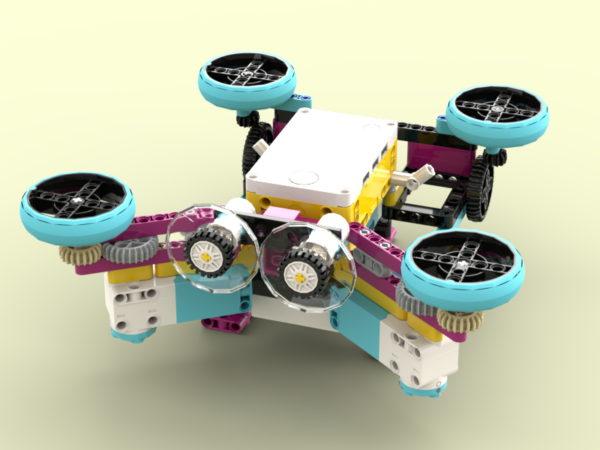 квадрокоптер дрон Lego Spike Prime скачать пошаговую инструкцию схему сборки в формате PDF для урока по робототехнике и программированию